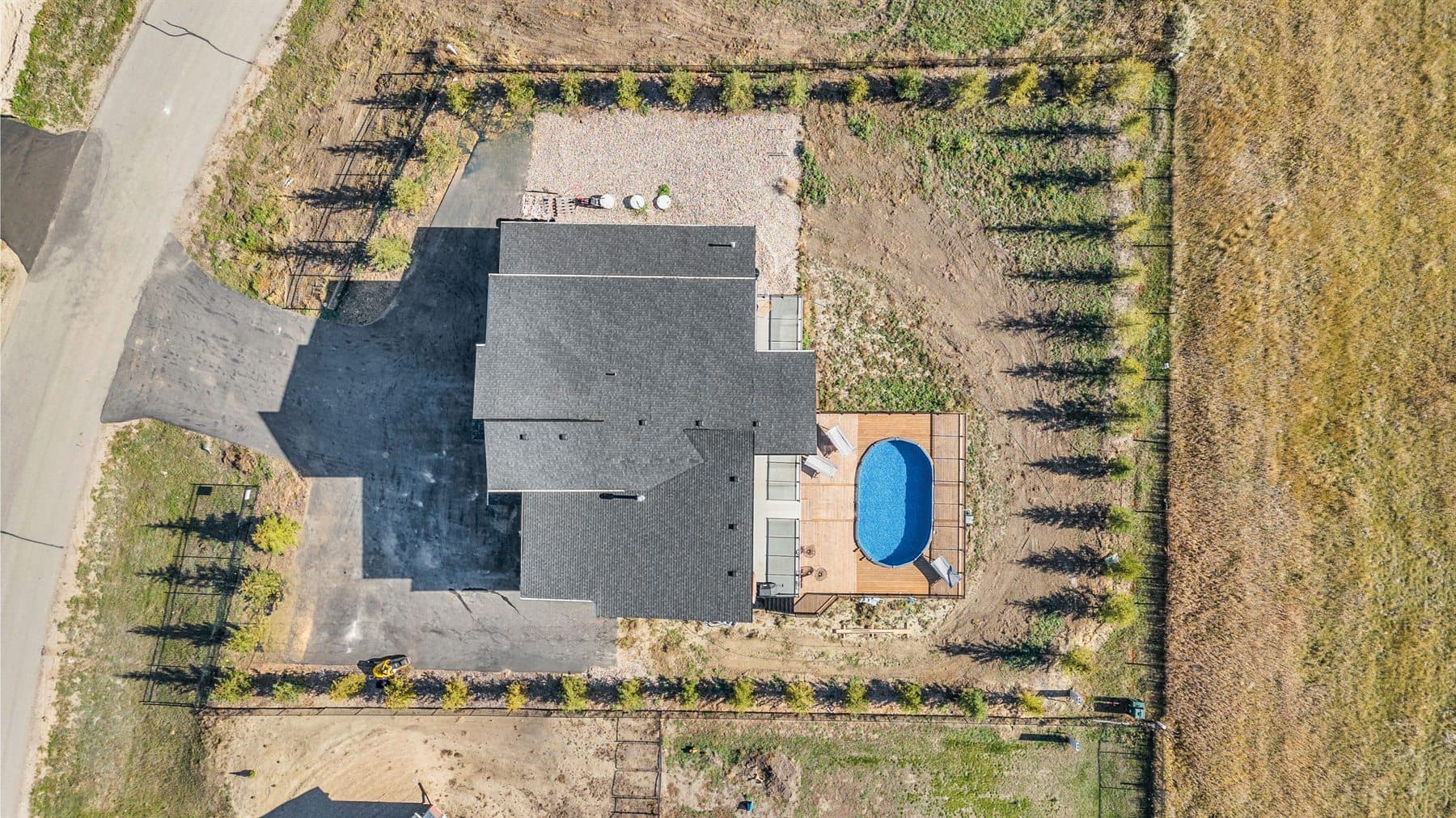 Saskatoon aerial real estate photo - property layout and surrounding lots